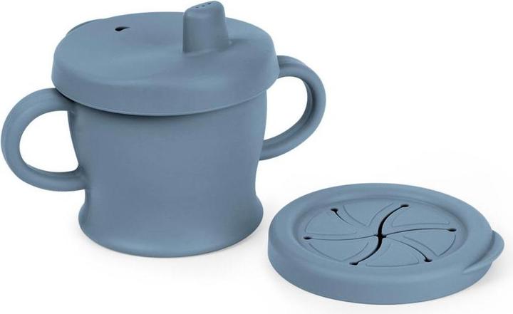 Actual product image Haakaa Drink and Snack Cup - Steel Blue