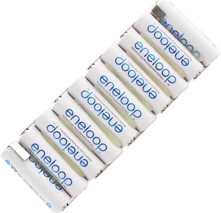 Actual product image Sanyo Akku Eneloop 12 Volt AkkuPack mit Lötfahnen (10 pcs., 2000 mAh, Rechargeable battery)