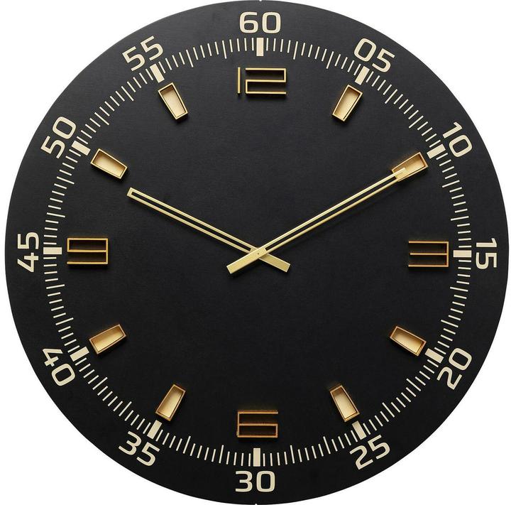 Kare Design Wanduhr Milk Bar Schwarz Ø60cm (60 cm)