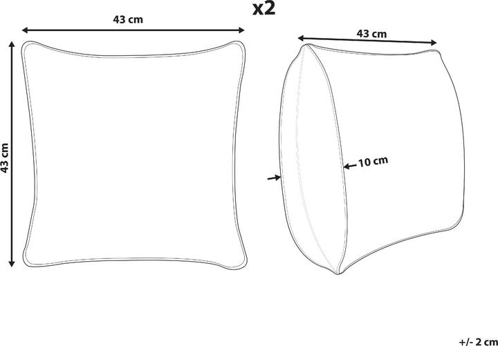 Actual product image Beliani Millet (43 x 43 x 7 cm)