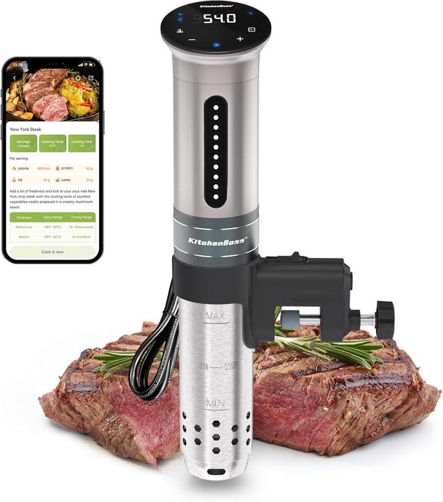 Actual product image KitchenBoss Sous Vide Stick Garer mit Wi-Fi und App-Steuerung