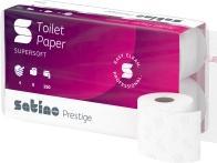 Produktbild Wepa Satino Toilettenpapier 4lagig I Grosspackung (9x8) mit extra weichen 72 Rollen WC-Papier I Premi (1 x)