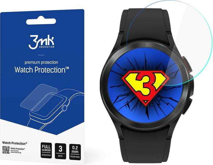 Actual product image 3MK hybrid glass Watch Protection FG for Samsung Galaxy Watch 4 Classic 46mm