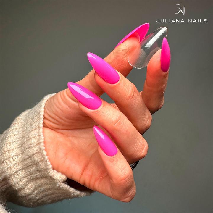Immagine prodotto Juliana Nails No File - Press-On Fullcover Tips clear – Mandel - medium (Unghie artificiali, Trasparente)