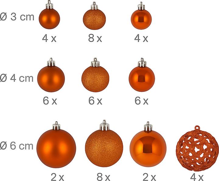 Actual product image Relaxdays christmas baubles (50 -part)