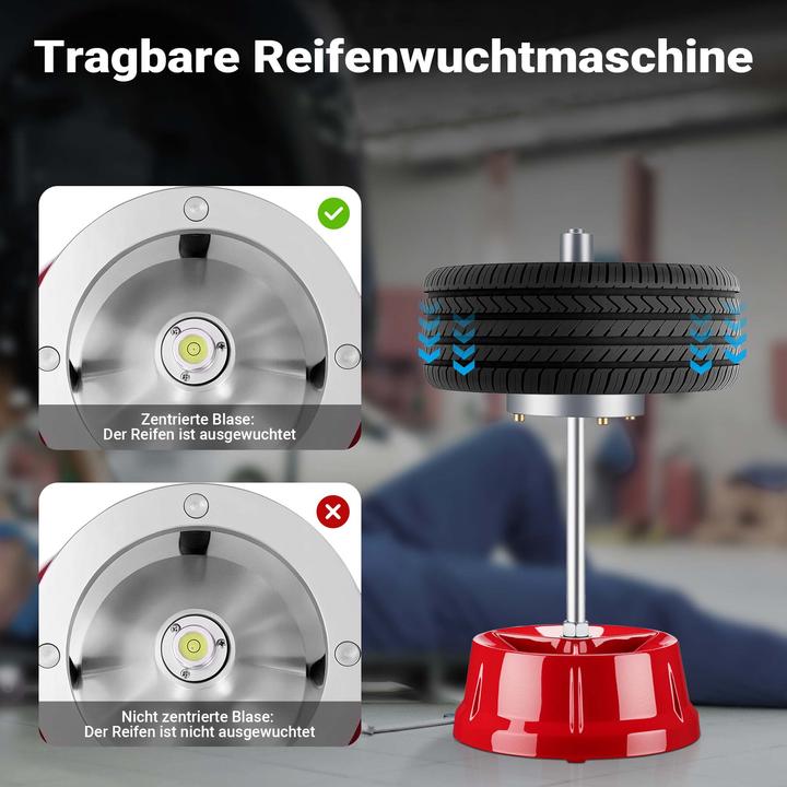 Produktbild Wiltec Mobile Reifenwuchtmaschine Auswuchtmaschine Reifenwuchtgerät Auto Reifen
