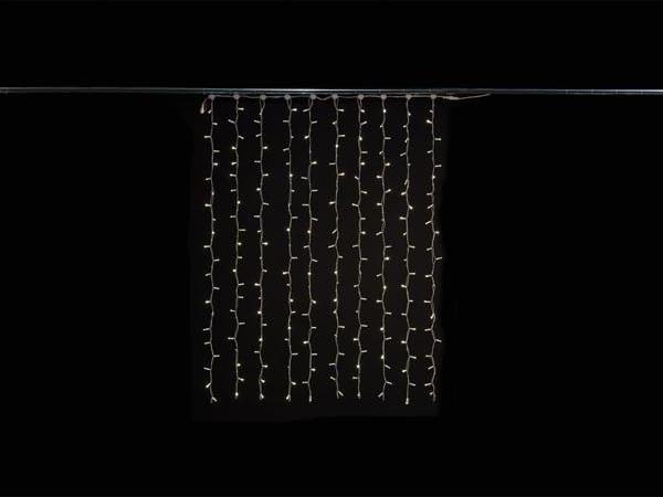 Actual product image Light Creations Simply-connect Pro Line - curtain light extension - 1.5 x 2 m - 220 LEDs - warm white - white cable (1.50 m)