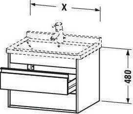 Produktbild Duravit Waschtischunterbau KETHO 465x1000x480mm graphit matt (100 x 46.5 x 48 cm)