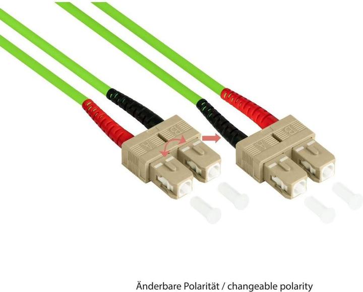 Produktbild Kabelmeister Patchkabel LWL Duplex OM5 (Multimode, 50/125) LC/SC, LSZH, austauschbare Polarität, 10m (10 m)