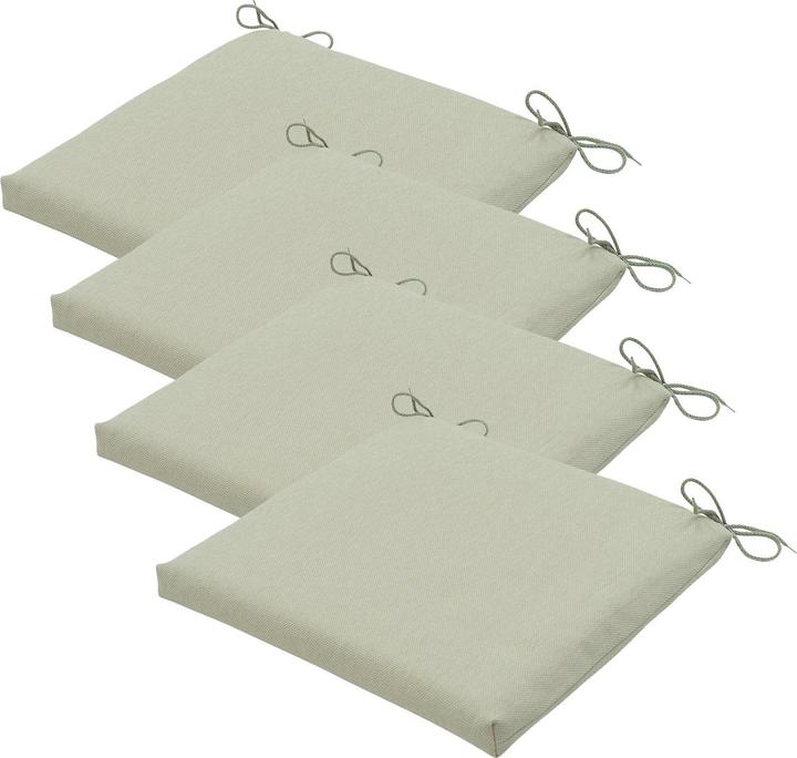 Natura Punto Chair Cushion Outdoor with Ribbon, Set of 4 (40 x 40 cm)