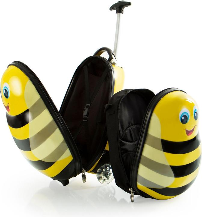 Actual product image Heys Travel Tots -lasten matkalaukku & reppu -setti, kimalainen (22 l)