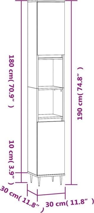 Produktbild VidaXL Caiden (30 x 30 x 190 cm)