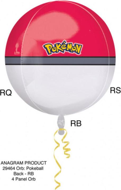 Produktbild Amscan Runder Folienballon Pokemon Pokeball (1 x)