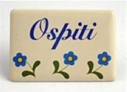 Produktbild Münder Ospiti, Türschild klebend Emailschild 6 x 4 cm