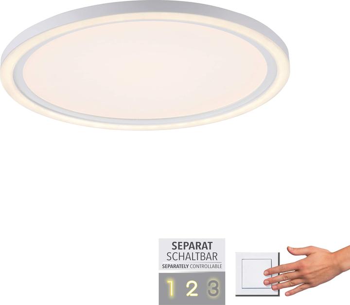 Produktbild Just Light LED-Deckenleuchte 14883-16 weiss, 23,5 W, 2600 lm, 3000 K, getrennt schaltbar (2600 lm)