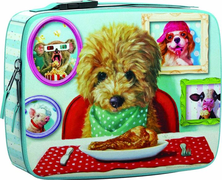 Actual product image Eurographics Dinner Time by Heffernan Puzzle in a Lunch Bag (100 pieces)