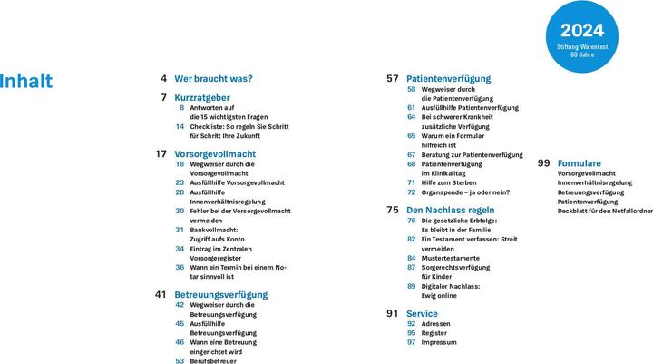 Energie-Label Das Vorsorge-Set (Deutsch, Stiftung Warentest, 2024)