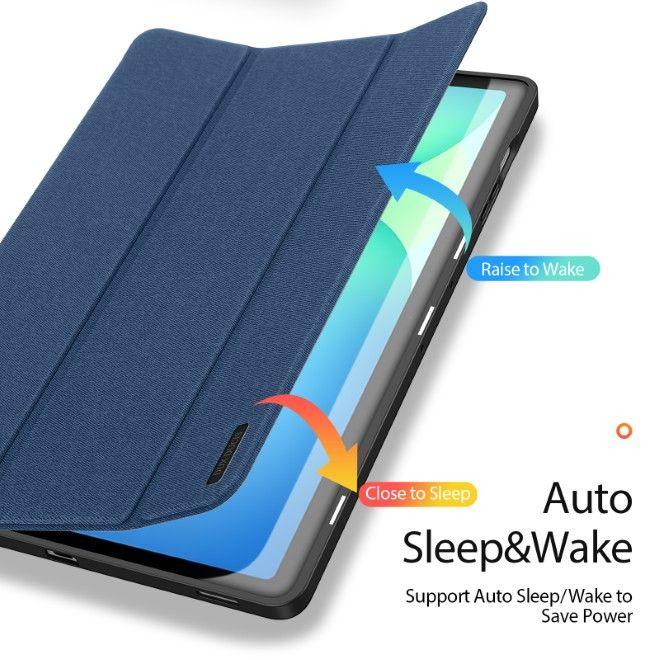 Actual product image Samsung Galaxy Tab S10 FE Plus - Ducis Domo Series, aufstellbares Flip-Etui, Blau (Samsung Galaxy Tab S10 FE+)
