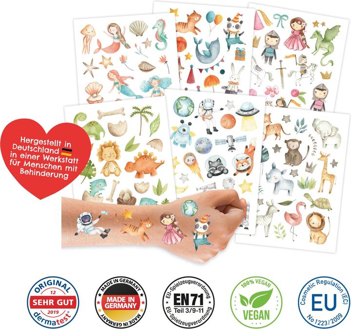 Papierdrachen 100 Kindertattoos