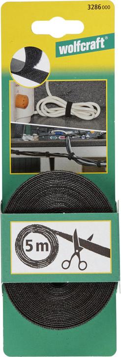 Actual product image wolfcraft wolfcraft 1 Klett-Binder schwarz für Haushalt, 5m (10 mm)