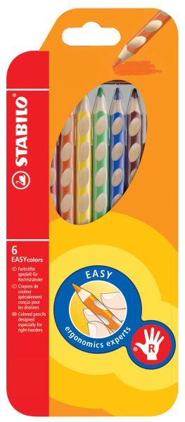 Image du produit STABILO EASYcolors crayon de couleur ergonomique pour droitiers (Multicolore, 6 x)