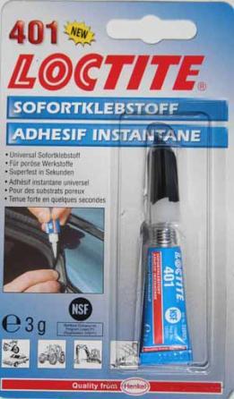 Image du produit Loctite Adhésif instantané 401 (3 g, 3000 ml)