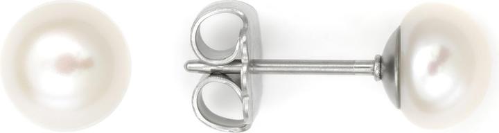 Heideman Perlohrstecker 6mm silberfarbend poliert (100% Edelstahl)