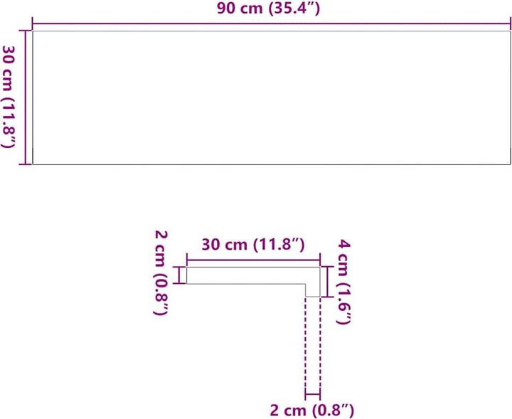 Produktbild VidaXL Treppenstufen 4 Stk. Unbehandelt 90x30x2 cm Massivholz Eiche