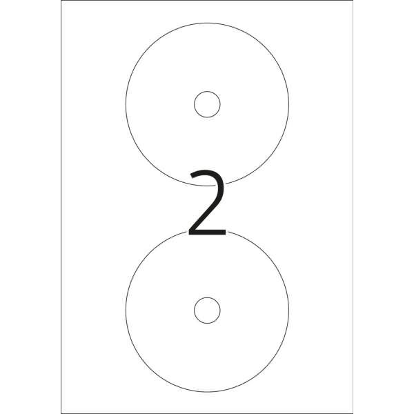 Actual product image TopStick CD labels maxi, diameter: 117 mm, white for inkjet, laser printers and copiers