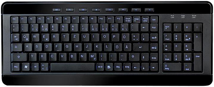 Produktbild GeneralKeys Kompakte USB-Multimedia-Tastatur "Light Key" (DE, Kabelgebunden)