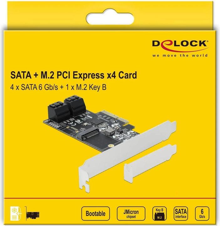 Actual product image Delock PCI Express x4 SATA, 1x M.2