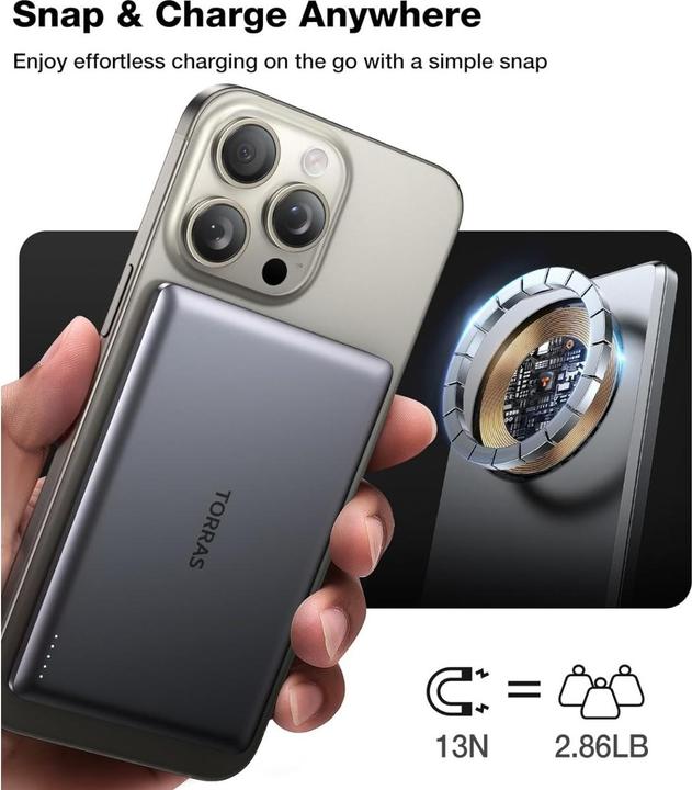 Image du produit Torras MiniMag Powerbank (5000 mAh, 18 W, 18 Wh)