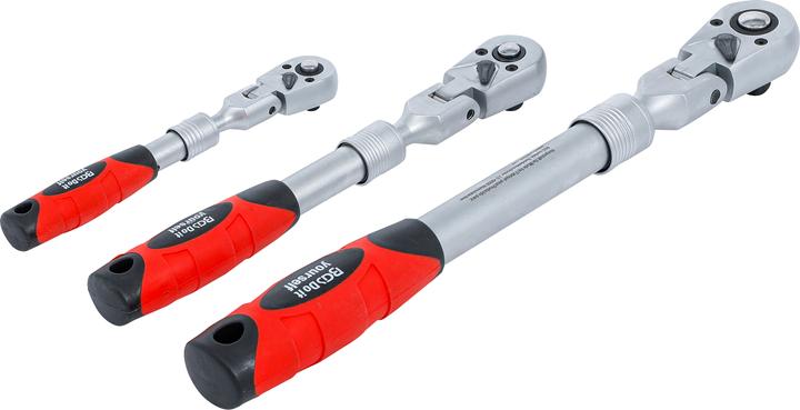Produktbild BGS Umschaltknarren-Satz | ausziehbar, abwinkelbar | Abtrieb Aussenvierkant 6,3 mm (1/4") - 10 mm (3/8") (1/4")