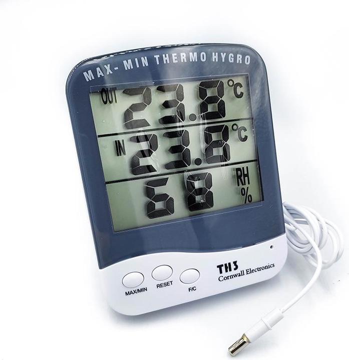 Produktbild Cornwall Electronics Thermo & Hygrometer Digital TH3 mit Sonde