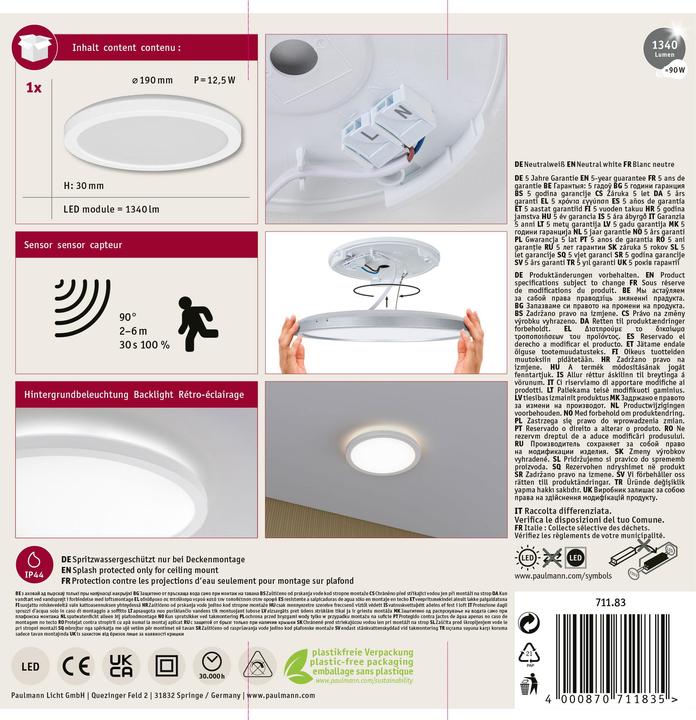Immagine prodotto Paulmann Pannello Atria Shine retroilluminato (1340 lm)