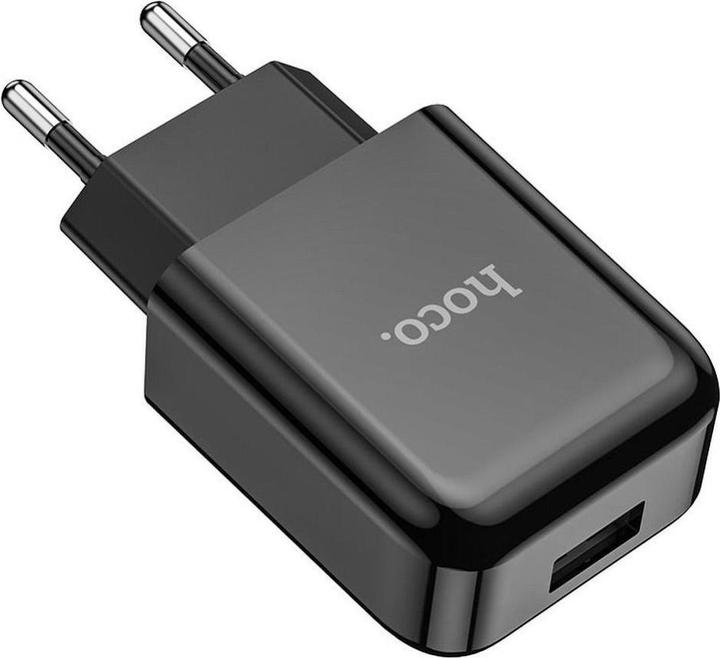 Image du produit Hoco Adapter travel charger USB A + cable USB A to Type C 2.1A N2 black (2.10 W)