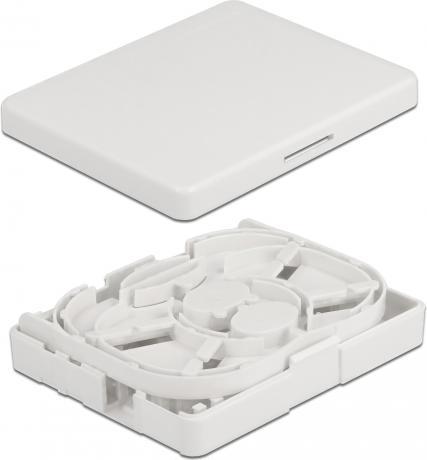 Produktbild Delock LWL Anschlussdose zur Wandmontage für 2 x SC Simplex oder LC Duplex weiss (Spleissbox)