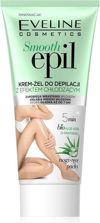 Actual product image Eveline Smooth Epil Cream-Gel For Hair Removal With Effect Cooling Leg Arms Odour 175Ml (175 ml, 1 x)