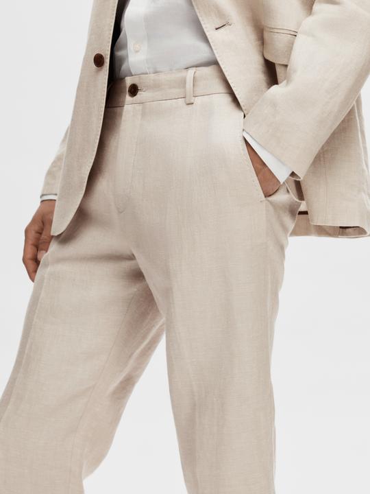 Actual product image Selected Homme Regular fit linen suit trousers (48)
