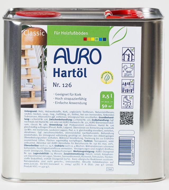 Image du produit AURO Pétrole dur naturel (Couleur miel, 2.50 l)