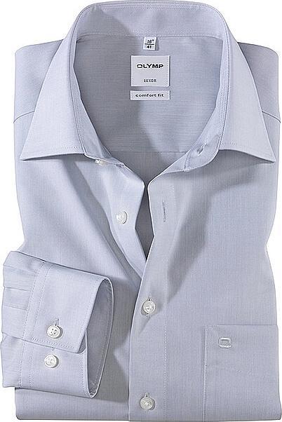 Olymp Hemd Luxor grau/ New Kent 1/1 arm Chambray Gr.44 (44)