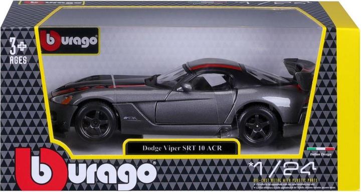 Produktbild Bburago 18/22114 Diecast 1:24 Official Dodge Viper SRT 10 ACR Gray with Red Details for 3+ Years (18