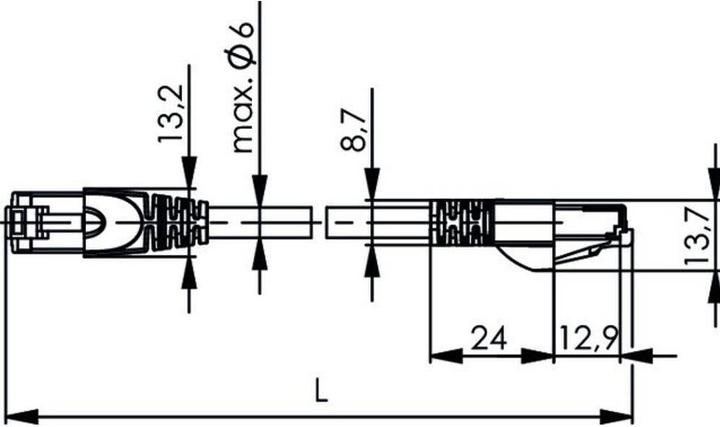 Actual product image Telegärtner MP8 FS 600 (S/FTP, CAT6a, 5 m)