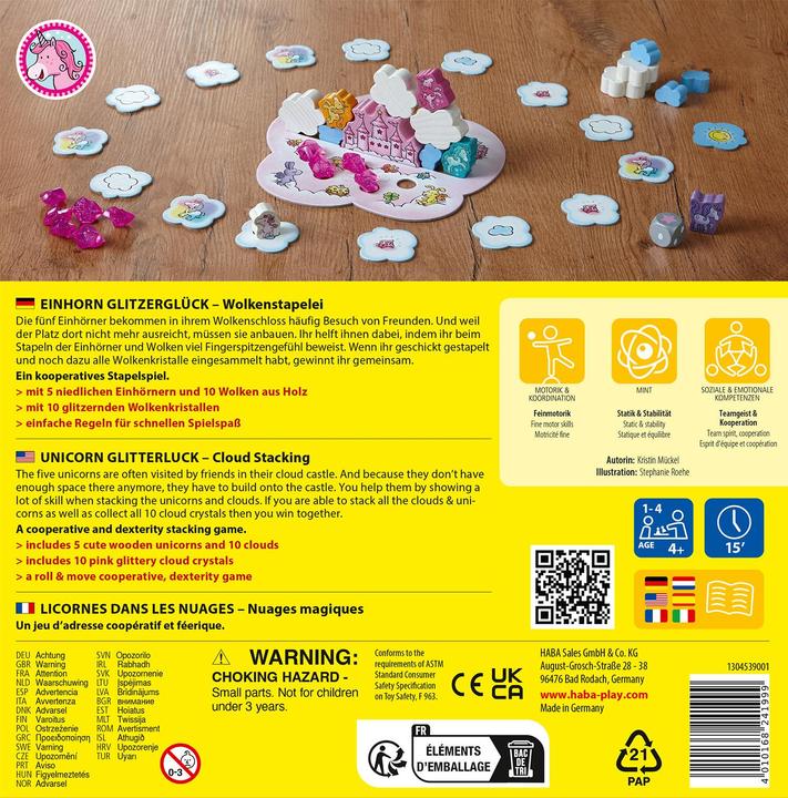 Valeurs nutritives et ingrédients Haba L'éclat de la licorne (Allemand, Français, Italien, Espagnol, Néerlandais)