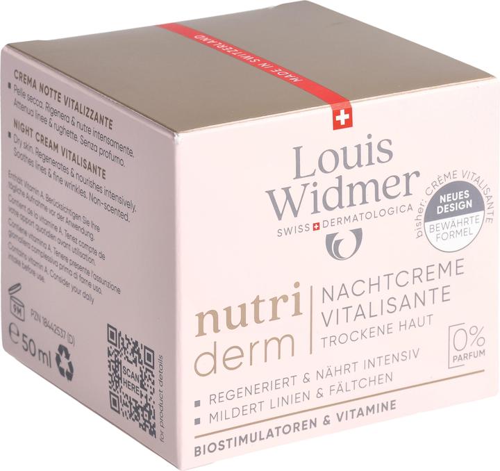 Immagine prodotto Widmer Louis Nutriderm Nachtcreme Vitalisante ohne Parfum 50 ml (50 ml, Crema notte)