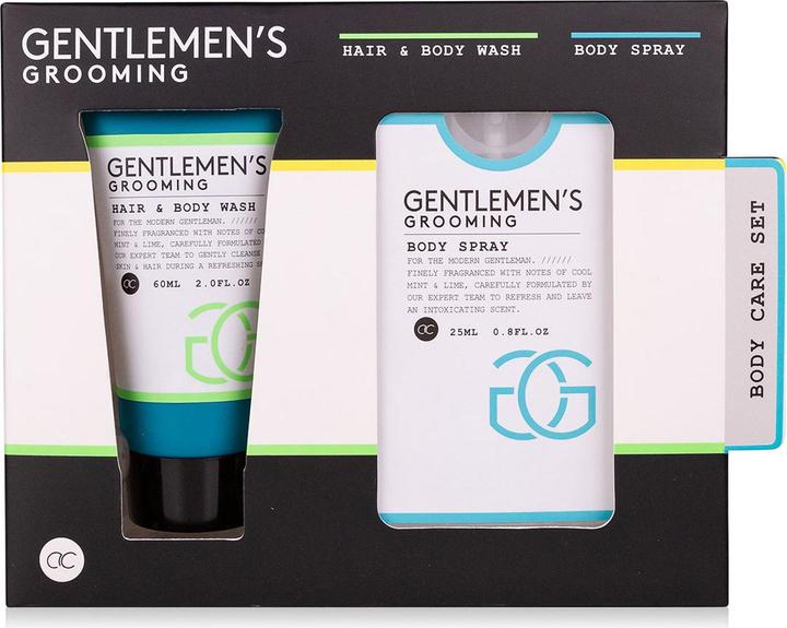 Accentra GENTLEMEN'S GROOMING bath set in gift box, incl. 60ml hair & body wash, 25ml body spray, fragrance: (Body care set)
