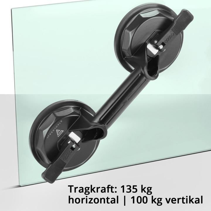 Actual product image Stahlwerk Double suction lifter with 135 kg load capacity and 2 x 12.5 cm | 5" diameter (135 kg)