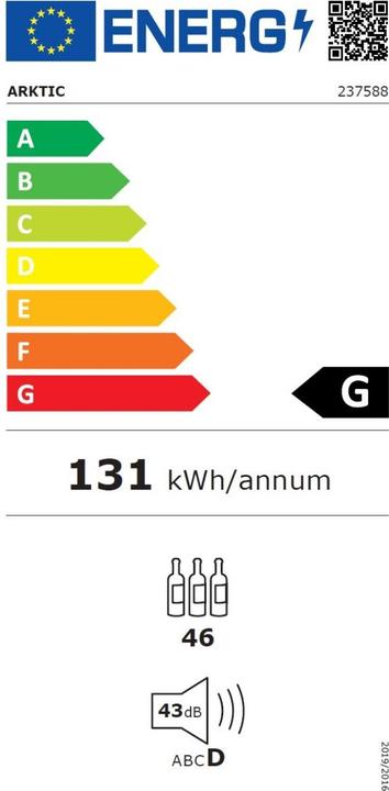 Energy Label Hendi Wine fridge