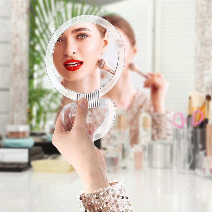 Actual product image Relaxdays 2-piece folding mirror set (15.5 x 1.5 x 22.5 cm)