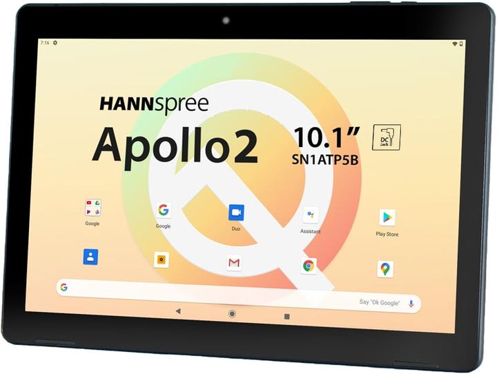 Actual product image Hannspree TABLET 10.1" APOLLO2 3/32GB WIFI BK ABD10 QC 5MP USB-C (10.10", 32 GB, Black)